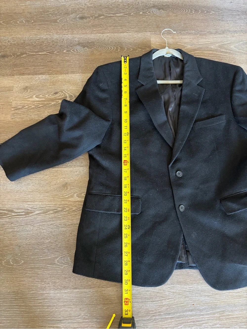 Jos. A Bank men’s camel hair blazer sport coat black preppy 44S